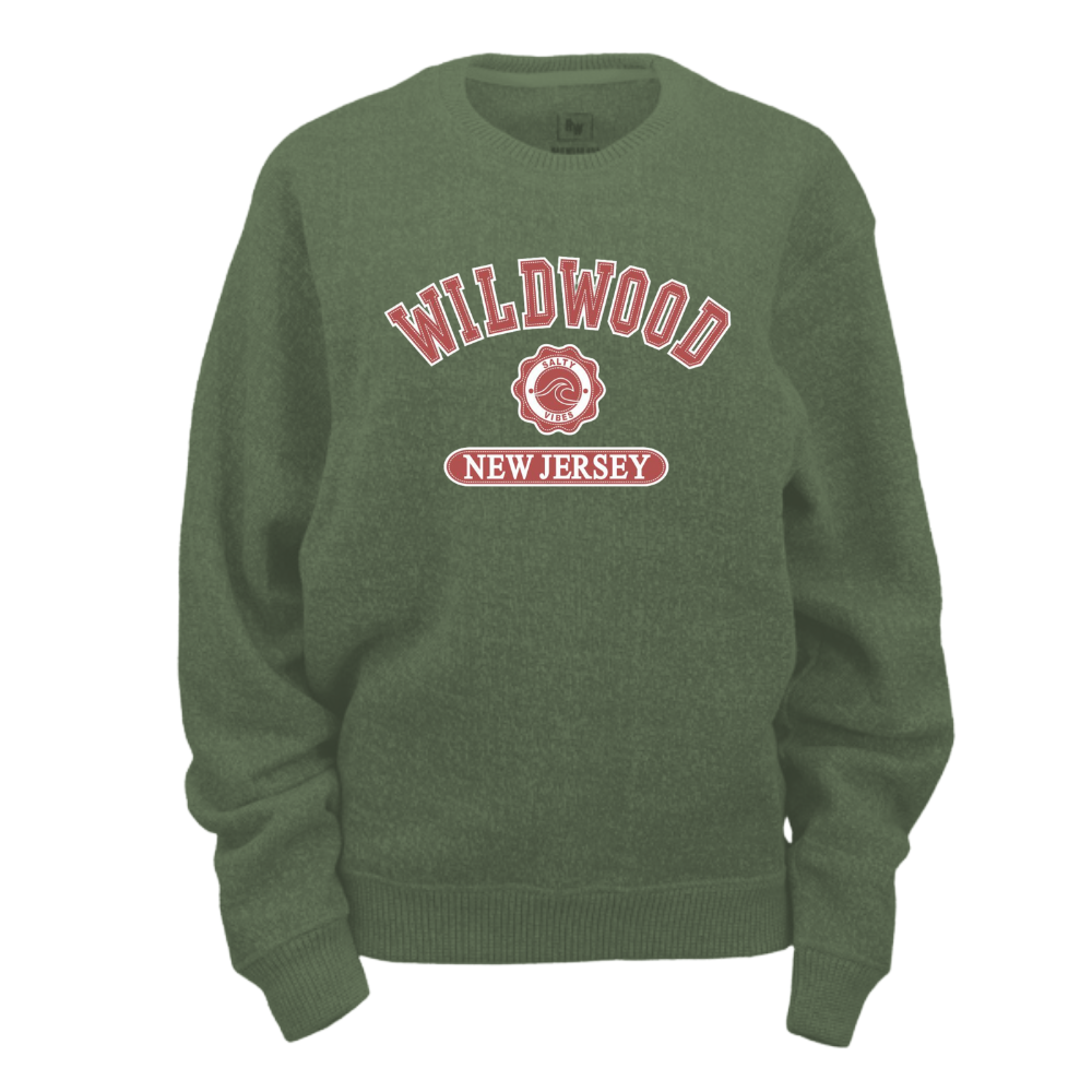 Wildwood Salty Vibes (Red Patch) Nantucket Crewneck