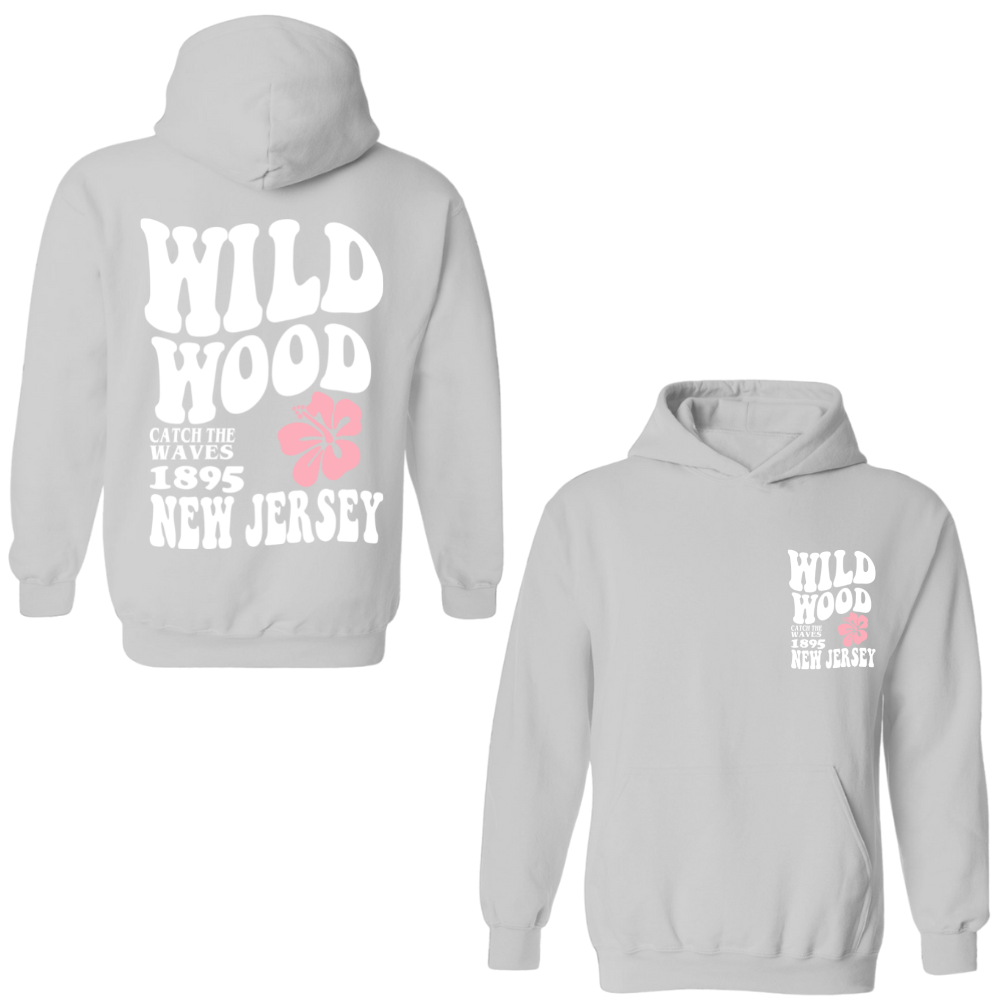 Wildwood Hippy (White/Pink) Hoodie