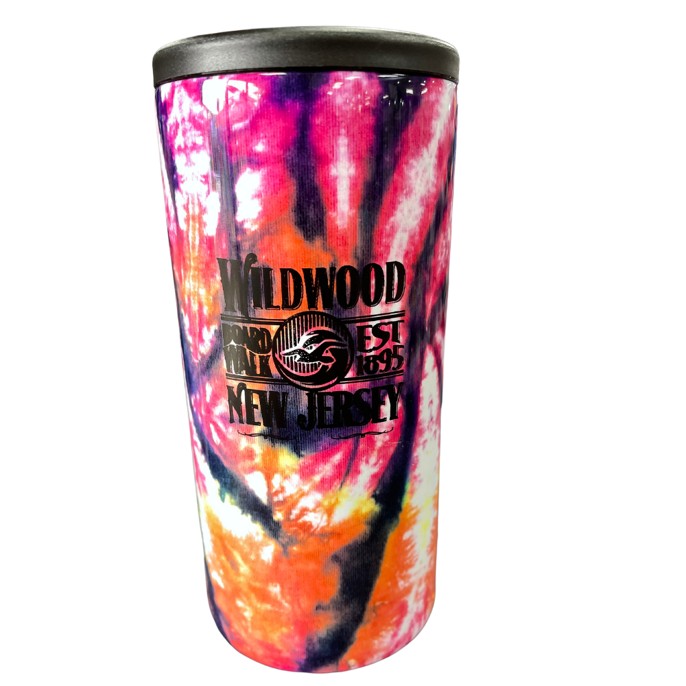Fire Tie Dye Thermal Can Cooler