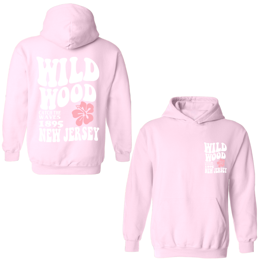 Wildwood Hippy (White/Pink) Hoodie