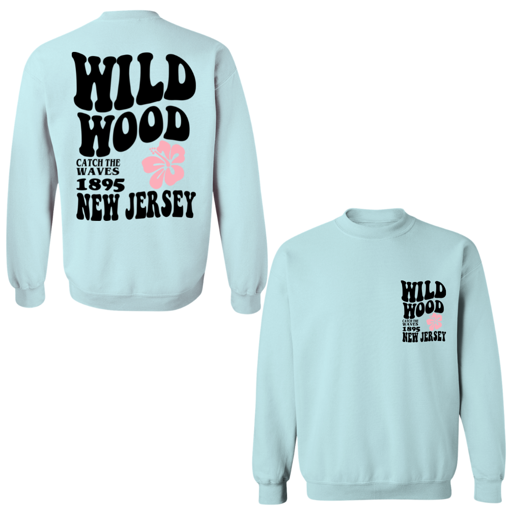 Wildwood Hippy (Black/Pink) Crewneck Sweater