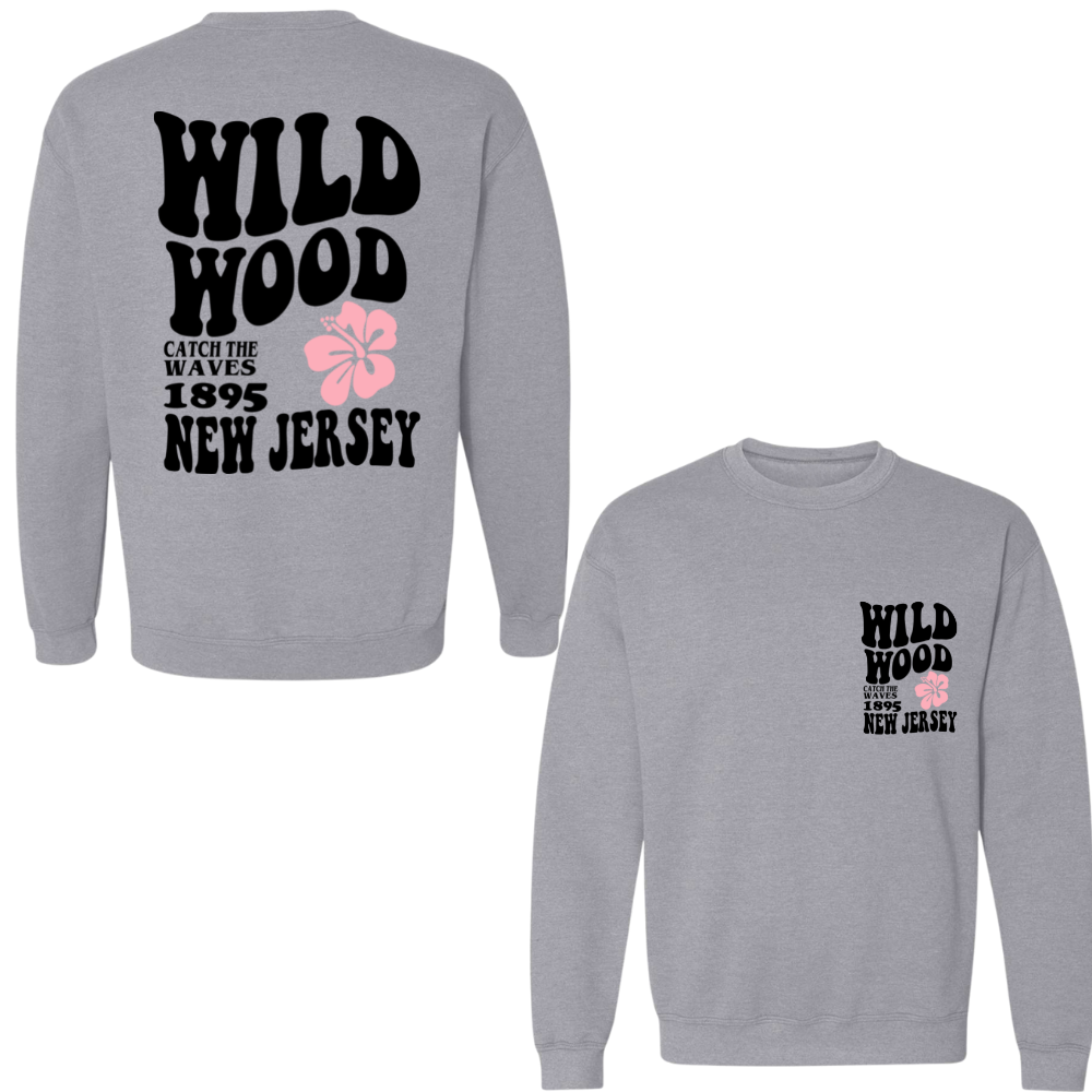 Wildwood Hippy (Black/Pink) Crewneck Sweater