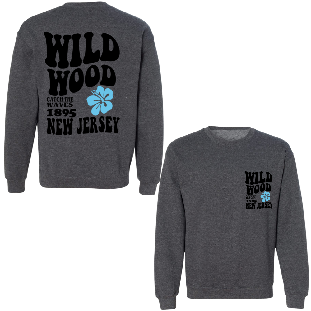Wildwood Hippy (Black/Blue) Crewneck Sweater