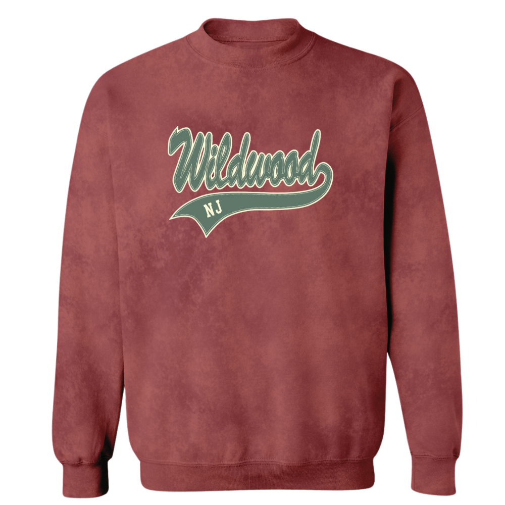 Wildwood Signature Patch Acid Wash Crewneck Sweater
