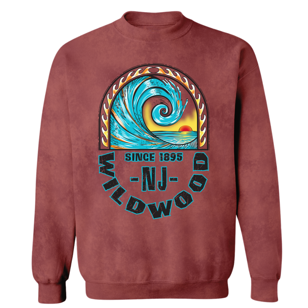 Wildwood Acid Washed Crewneck Sweater (W54)