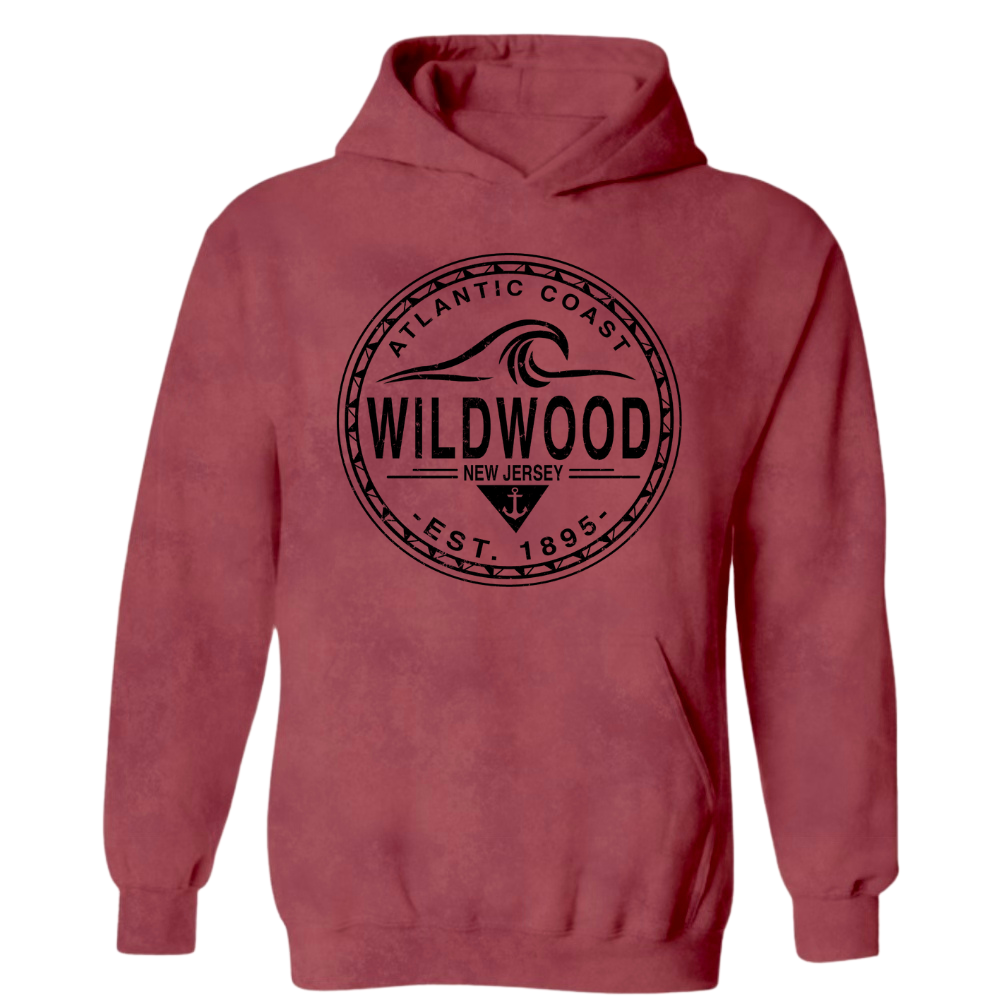 Wildwood NJ Acid Washed Hoodie (W190)