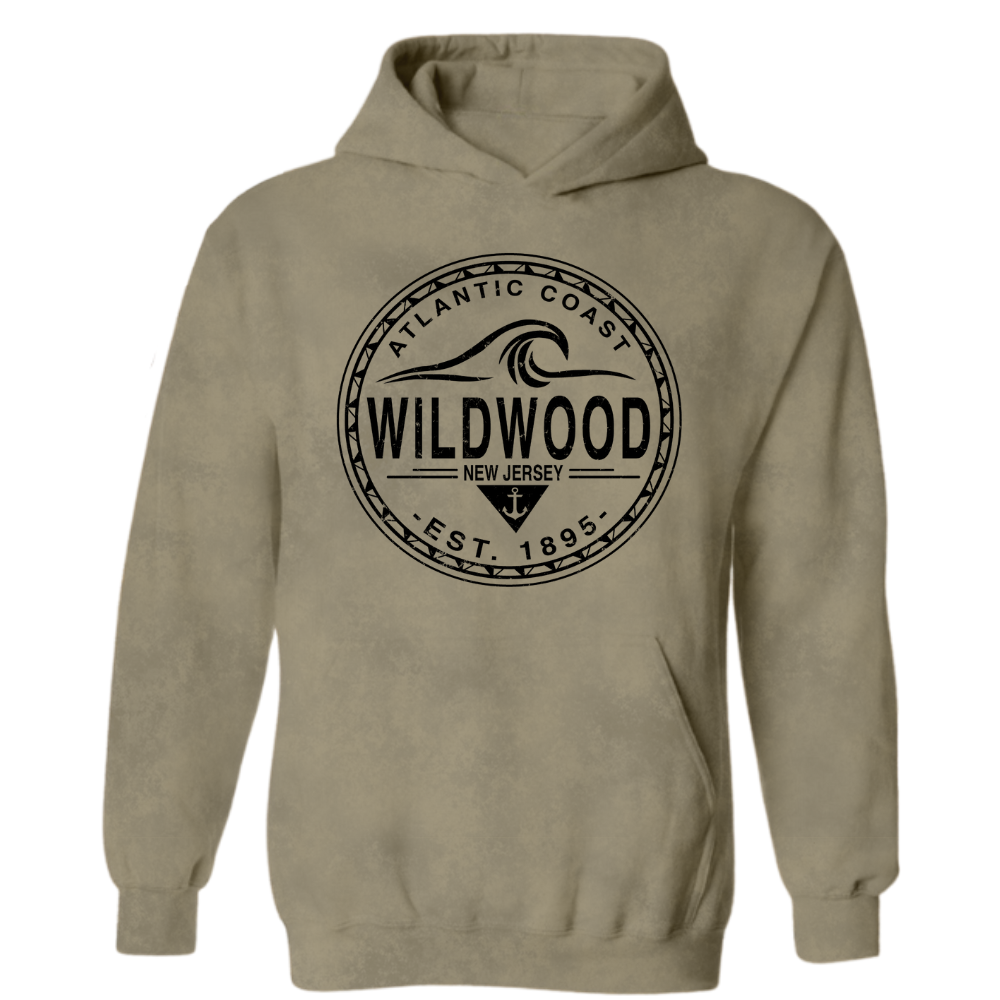 Wildwood NJ Acid Washed Hoodie (W190)