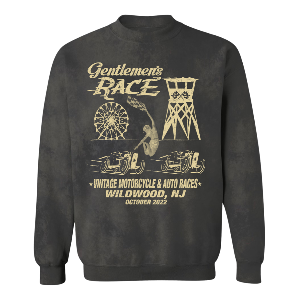 The Race Of Gentlemans Acid Washed Crewneck Sweater (R7)