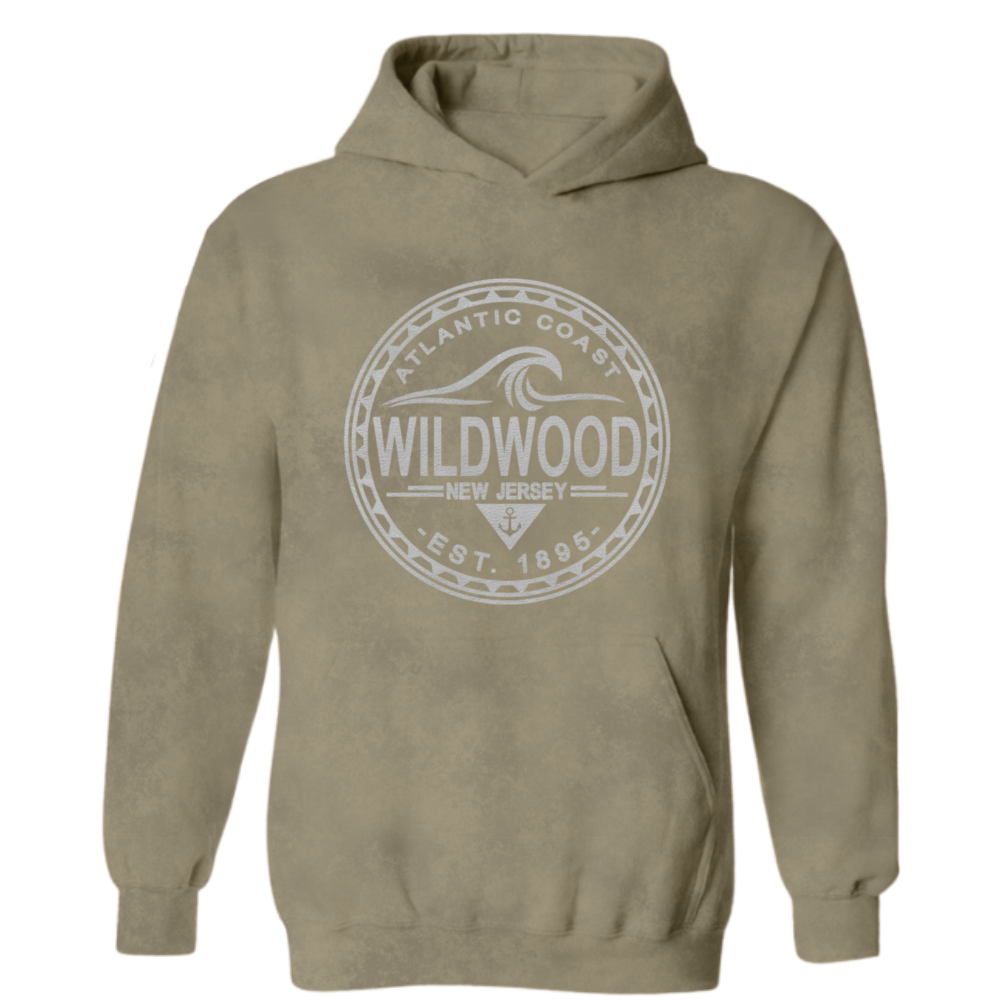 Wildwood Waves (Silver Patch) Acid Washed Hoodie